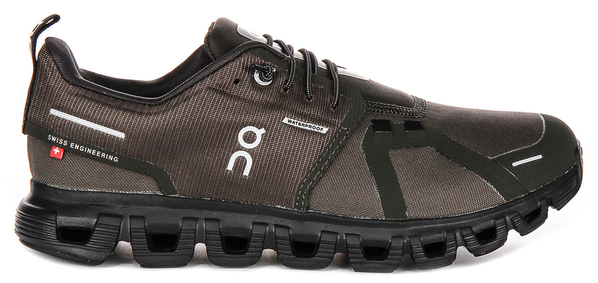 On Running Cloud 6 Waterproof In Black Charcoal For Men