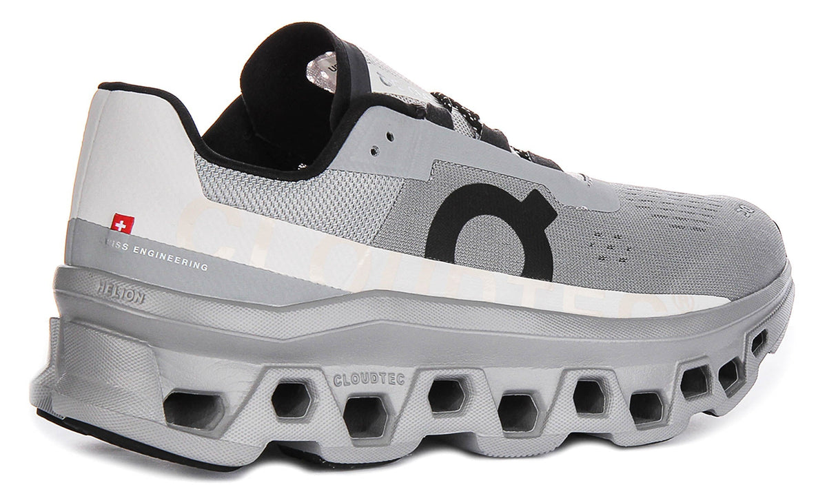 On Running Cloudmonster In Grey Black For Men