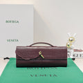 BOTTEGA VENETA Long Clutch Andiamo 31 Burgundy Crocodile Calfskin Ghw